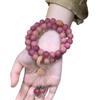 Plum Sauce Sakura Pink Bodhi Double Circle Bracelet for Women - Ancient Style
