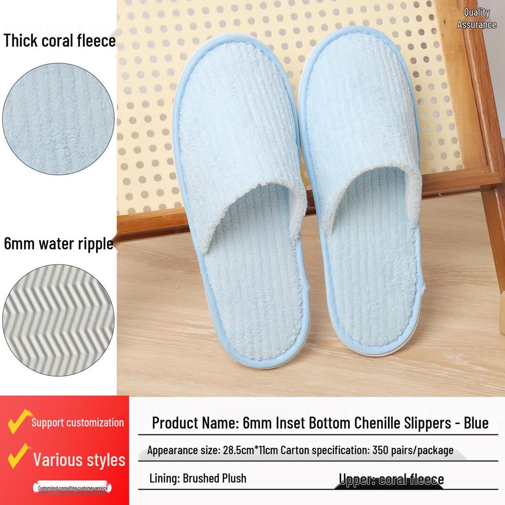 Thickened Non-slip Disposable Slippers for Hotels, Home Guests, B&Bs, Salons