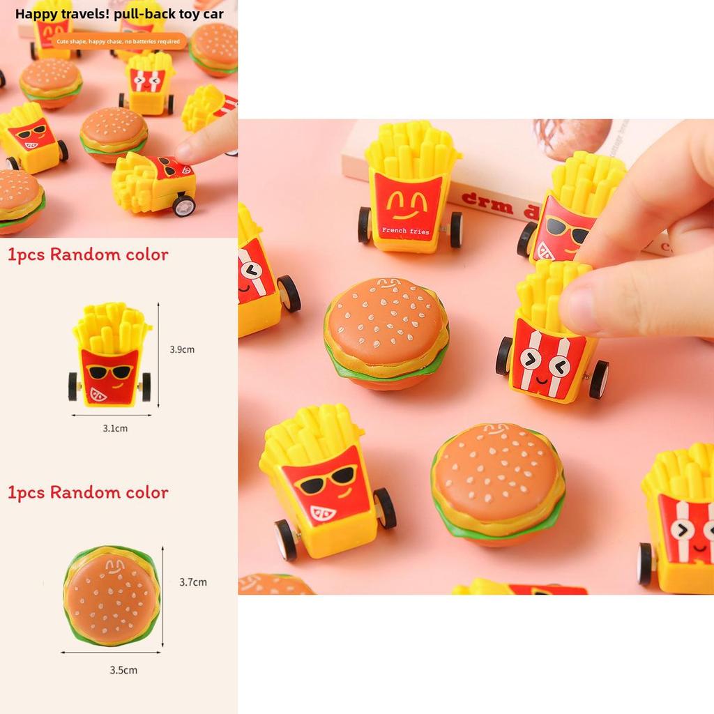 Creative French Fries Burger Design Children Inertia Toy Car For Toddlers And Preschoolers