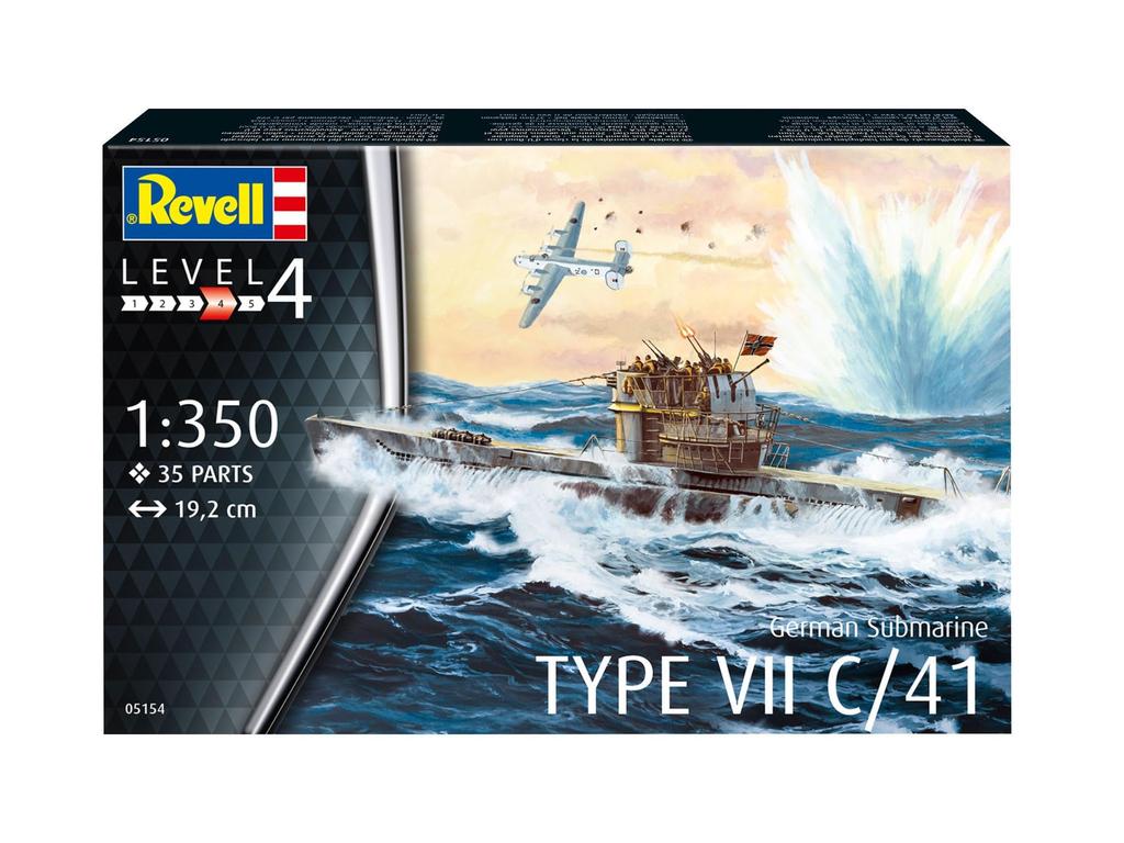 Revell 1/350 German Submarine Type 7 C/41 Plastic Model 05154