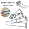 1/5Pcs 25/50/75/100/150/200mm Hole Board Hook Steel Oblique Hanger Wall Mount Steel Pegboard Hook for Shop Good Shelf