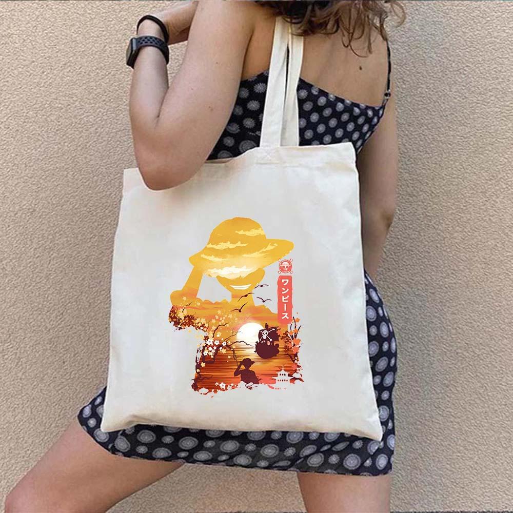 One Piece Luffy Aufdruck ein Schulter Canvas Tasche 7540