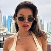 Sexy Small Oval Women Sunglasses Trendy Luxury Metal Frame UV400 Shades Classic Vintage Eyewear for Female