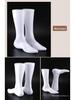Black Plastic Foot Mannequin Model for Displaying Socks and Shoes - Male & Female Style, Flat-Bottomed, Ideal for Retail and Fashion Showcases.