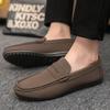 Summer Men Casual Shoes Leather Moccasins Breathable Slip on Italian Boat Shoes Luxury Brand Mens Driving Loafers Size 39-46
