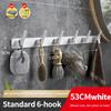 YUNJIEYA Black/White Door Hooks Clothes Hook Hanger Shelf Organizer Storage Shelf Shower Wall Rack Kitchen Bathroom Accessories