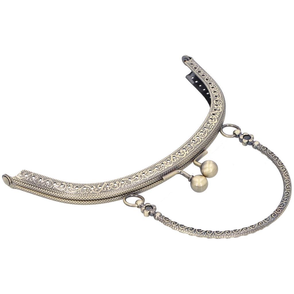 Semicircle Purse Handle Frame Metal Handbags Clasp Lock 16.5cm Bag DIY Making SuppliesBronze
