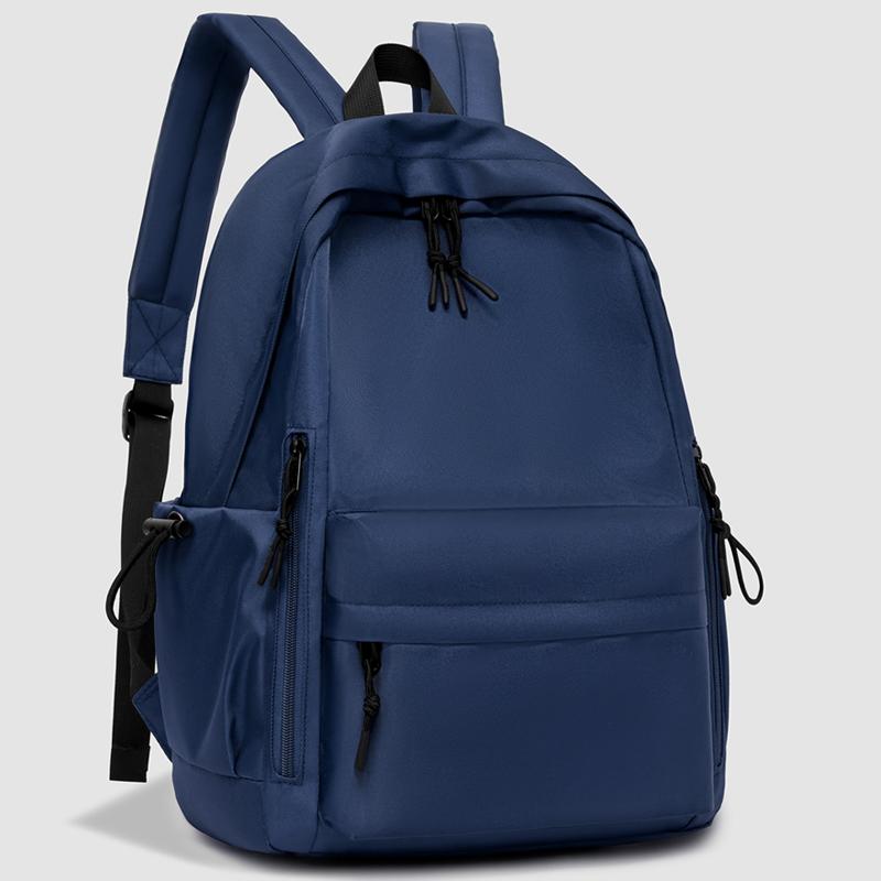 Solid Color Backpack Men's And Women's Large Capacity Travel Backpack Student Schoolbag