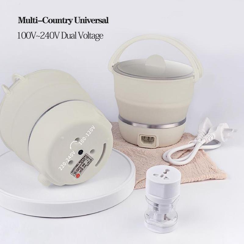 Foldable Electric Hot Pot, Multi-functional Electric Stew Pot and Electric Kettle, Portable Travel Cooker