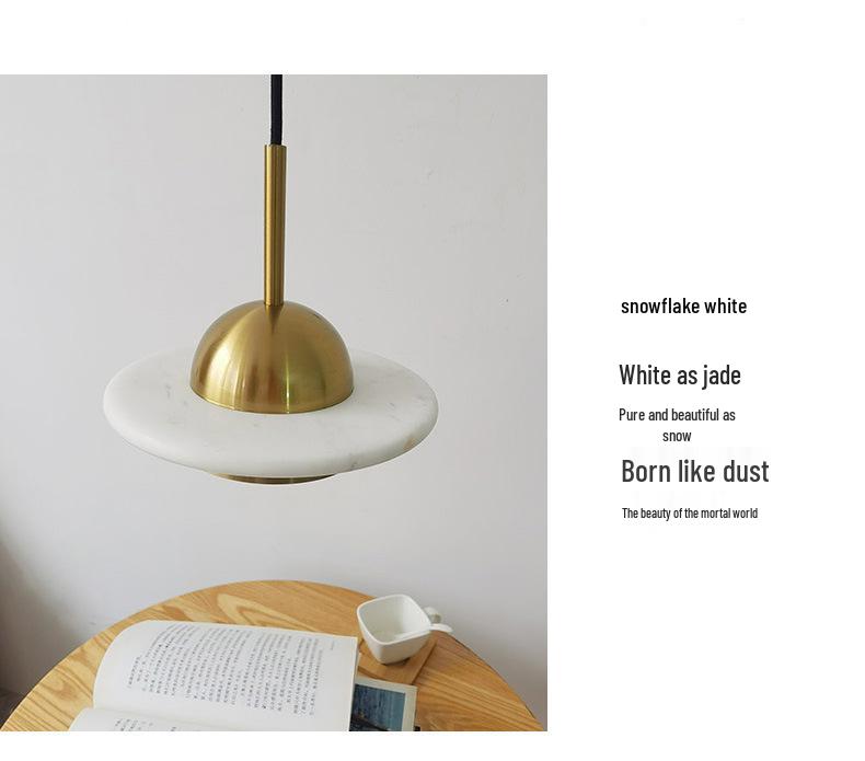 Nordische minimalistische Kupfer-Marmor-Pendelleuchte für Schlafzimmer, Café, Restaurant oder Bar