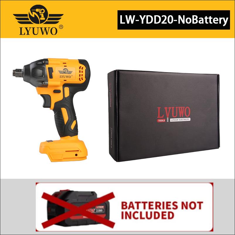 

Электрический гайковерт LYUWO 420 Нм Бесщеточный электрический гайковерт с высоким крутящим моментом Воздушная пушка Сверхмощный автомобильный ремонт Высокомощная ударная платформа EU
