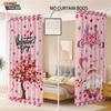 Valentine's Heart Digital Print Blackout Curtains, Customizable Polyester with High-Precision Sun Protection.