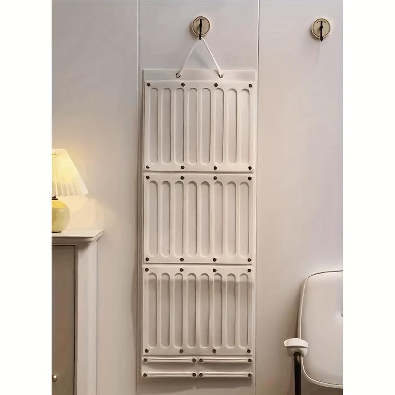 27-Ribbon Large Capacity Hair Bows Organizer for Girls Foldable Hair Clip Holder Wall-Mounted Storage for Room Decor