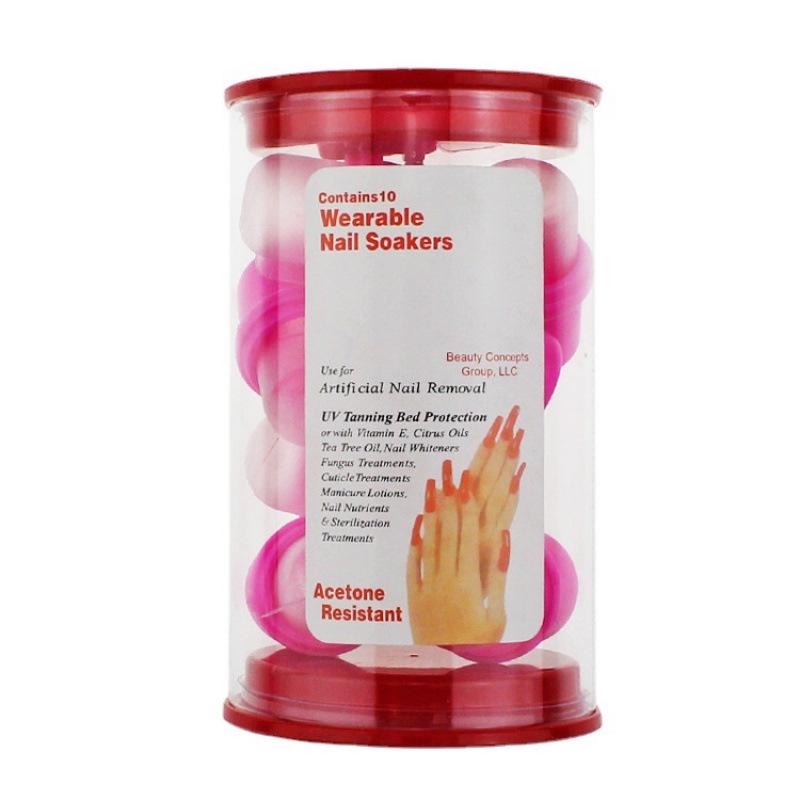 Nail Art Silicone Soak Off Gel Polish Finger Clips, 10pcs