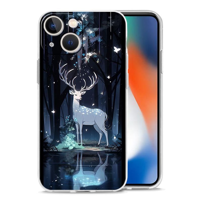 Phone Case For iPhone 17 Cases iPhone Air 16 15 12 13 14 Pro Max 7 8 Plus 16Pro iPhone11 Clear Soft Cover Deer Hunting