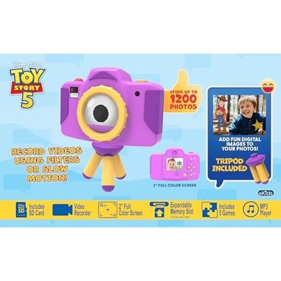 Toy Story 5 Kids Camera SD Card Tripod Video Recording Built-in Digital Stickers Children
