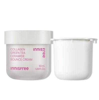 Collagen Green Tea Ceramide Elasticity Barrier Cream with Refill Anti-Aging Moisturizer 50mL + 50mL