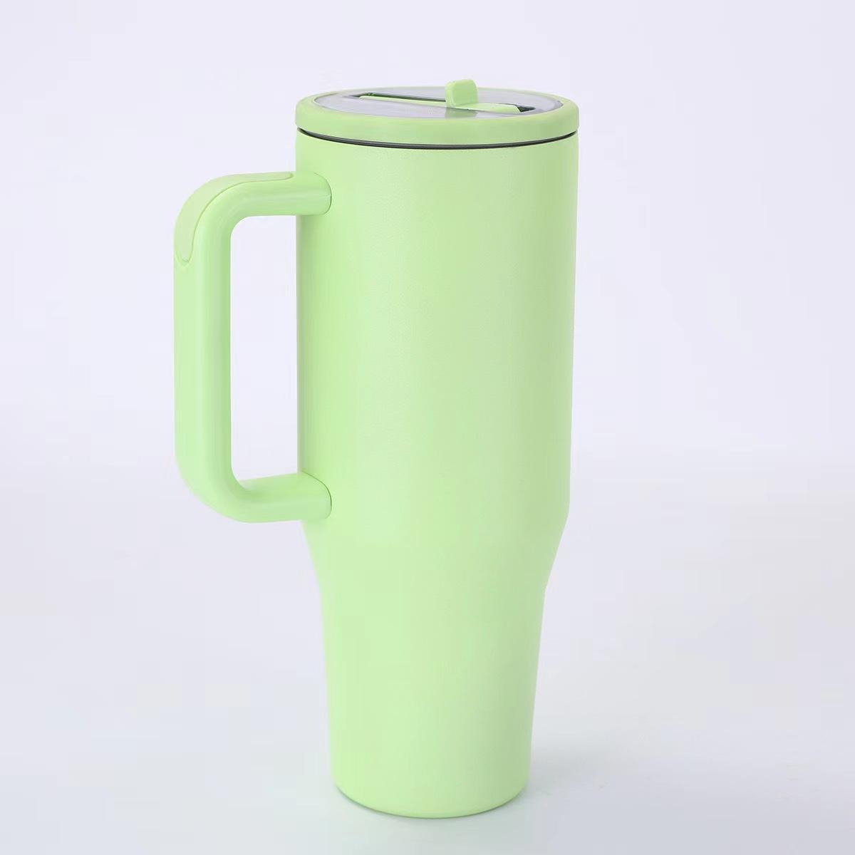 

Термокружка Big Mac из нержавеющей стали 304 40 унций Пятое поколение Кружка для автомобиля с ручкой Портативная Лед Большая соломинка 30oz трава зеленый