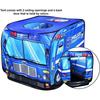 Children’s Fire Truck Police Bus Play Tent - Foldable Pop Up Game Play House Cloth Toy Gift & Firefighting Model for Photography