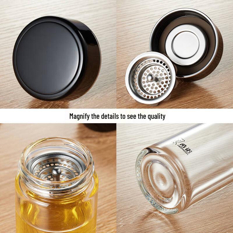 ZhiShi Portable Glass Tea Infuser Cup with Sleeve