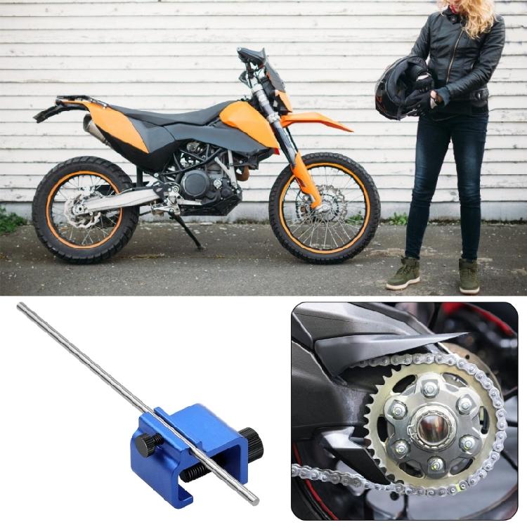 Motorcykelkedjeinställningsverktyg Aluminiumdrev Kedjestyrningsverktyg Universellt Snabb Exakt Kedjeinställning