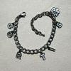Cortis K-Pop Silver Letter Pendant Bracelet Chain, Dainty Alphabet Charm Jewelry Gift for Women Girls