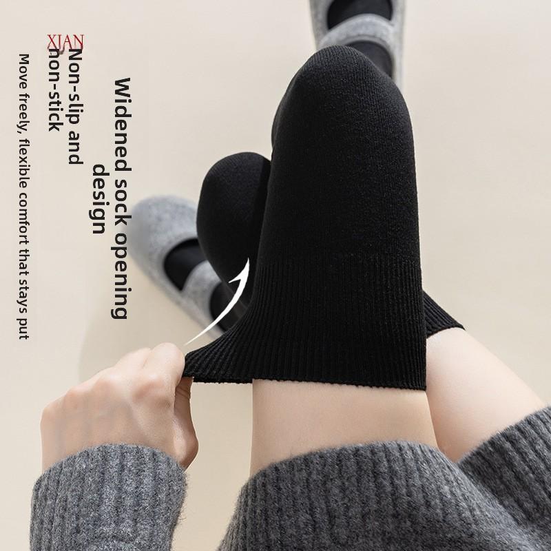 Wool Knee-high Socks for Women In Autumn and Winter, Thickened Warm Knee Protection Thigh Socks, Anti-slip and Anti-drop High Socks
