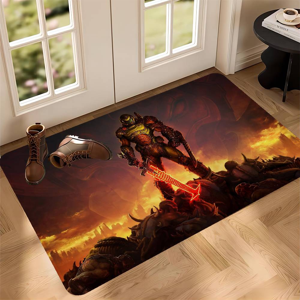 Game D-DoomS E-Eternal Floor Mat INS Style Soft Bedroom Floor House Laundry Room Mat Anti-skid Household Carpets