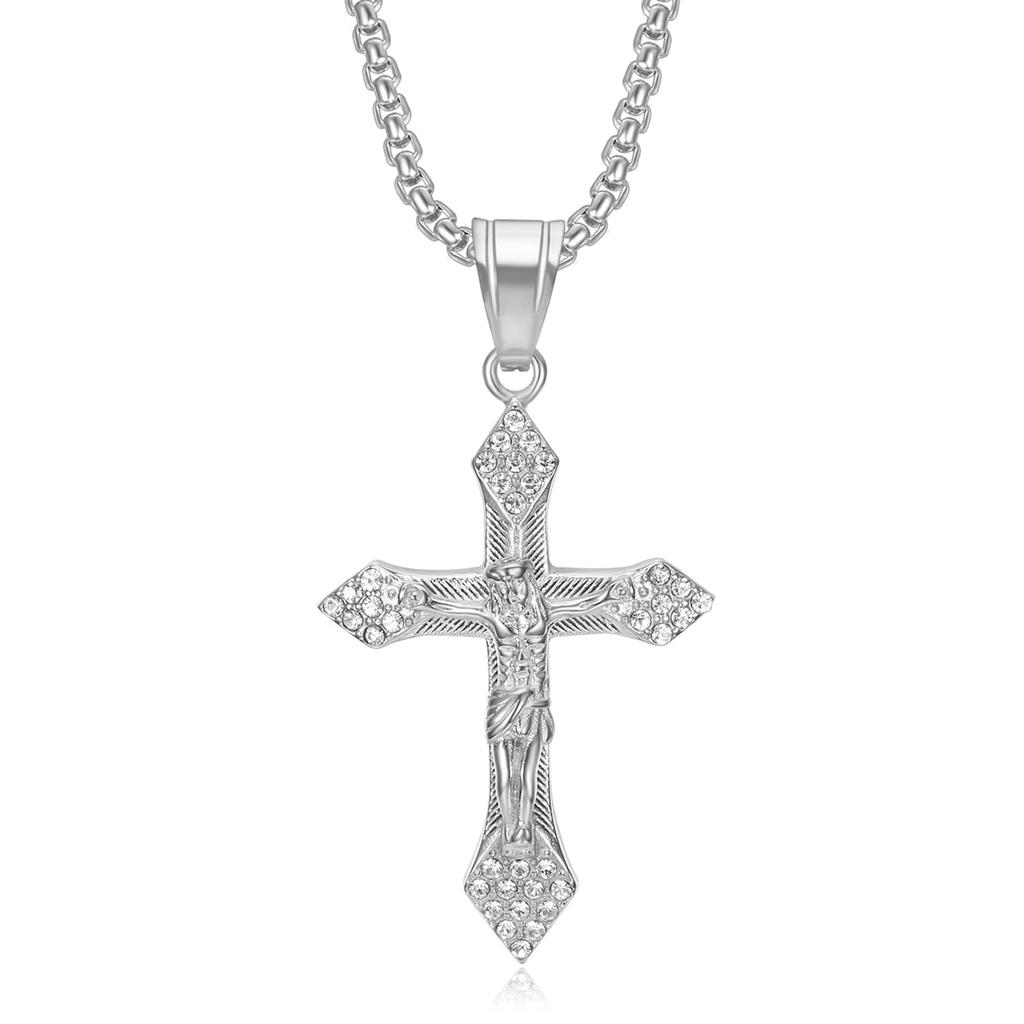 2026 Schmuck Mode Trend Inlay Zirkon Herren Exquisites Geschenk Schmuck Halskette Gold Inlay Diamant YS Kreuz Anhänger Halskette