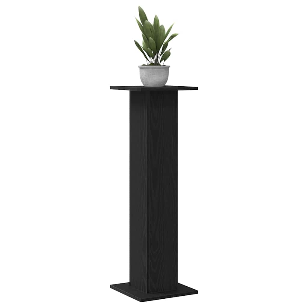 Plant Stand 2 pcs Black Oak Effect 30 x 30 x 95 cm