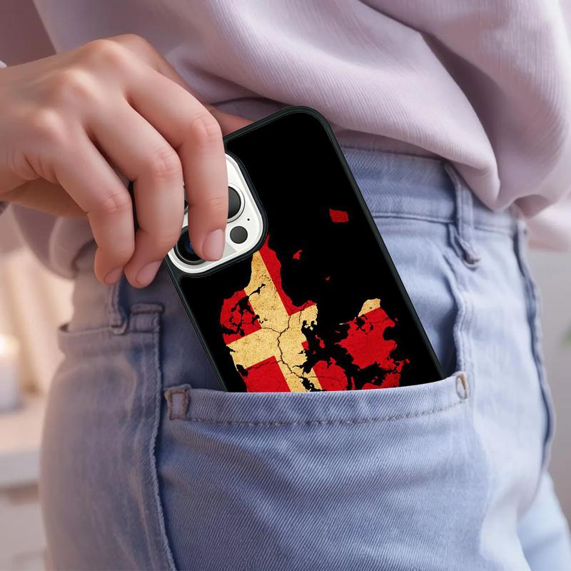 Denmark Flag Phone Case For IPhone 18 17 Air 15 16e 14 13 Pro Max Coque 12 11 Pro Max PLUS cover