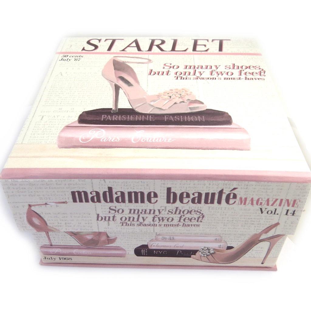 Les Trésors De Lily [M3995] - Set de 3 boîte gigognes 'Belle Epoque' beige rose