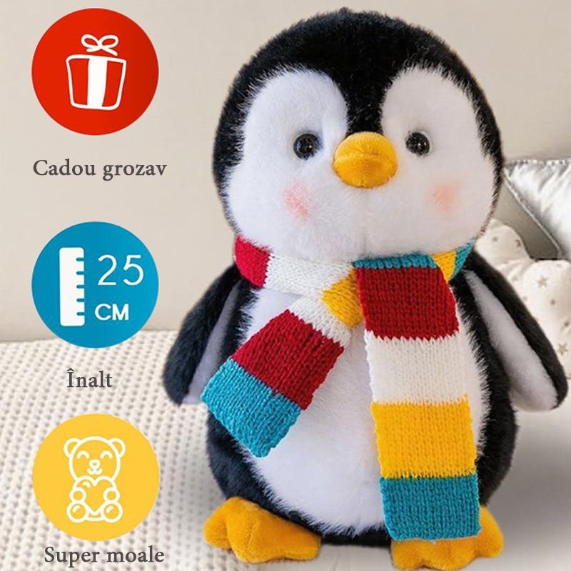 Jucarie Plush Penguin Toy 25cm Soft Stuffed Animal Cuddly Comfort Doll Birthday Gift for Kids Boys Girls