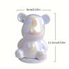 1 Piece of Ceramic Toothpick Holder, Cute Shaped Cotton Toothpick Holder with a Caring Teddy Bear, Fashionable Home Decoration,