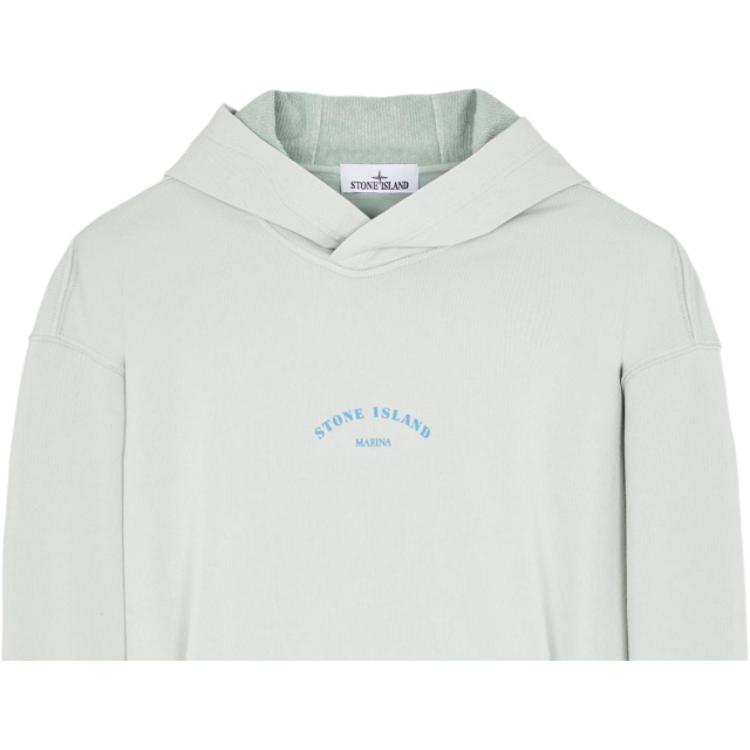 Stone Island Ss23 Marina Series Letter Print Casual Loose Hoodie Men hoodies Sky-Blue 7815650X2-V0041
