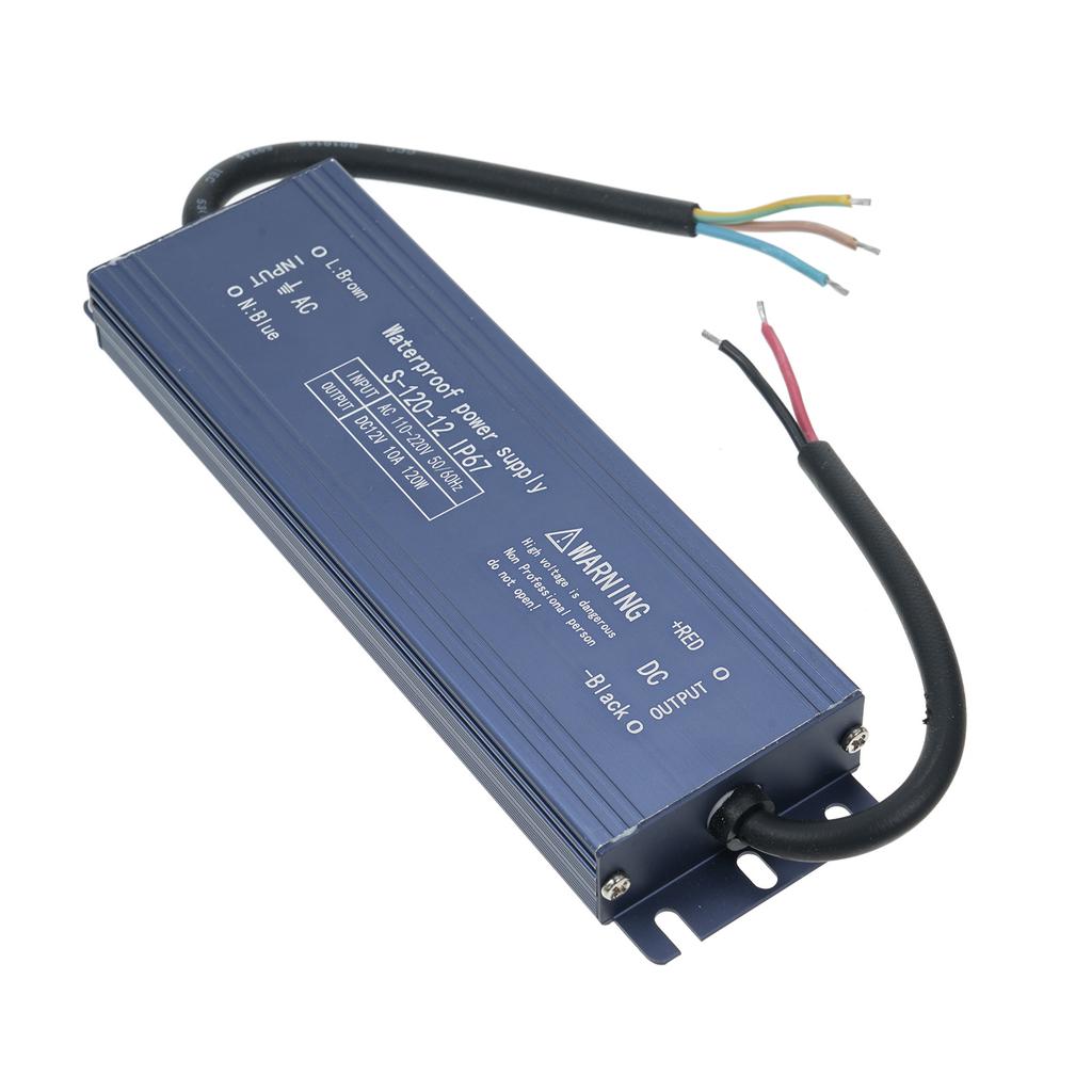IP67 Waterproof LED Driver Switch Power Supply Transformer Adapter AC 180V-240V to DC 12V 200W Const