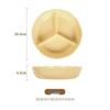 Ceramic Three-Compartment Plate for Adult Portion Control - Large Capacity, Deep Design for Weight Loss and 211 Fat Loss.