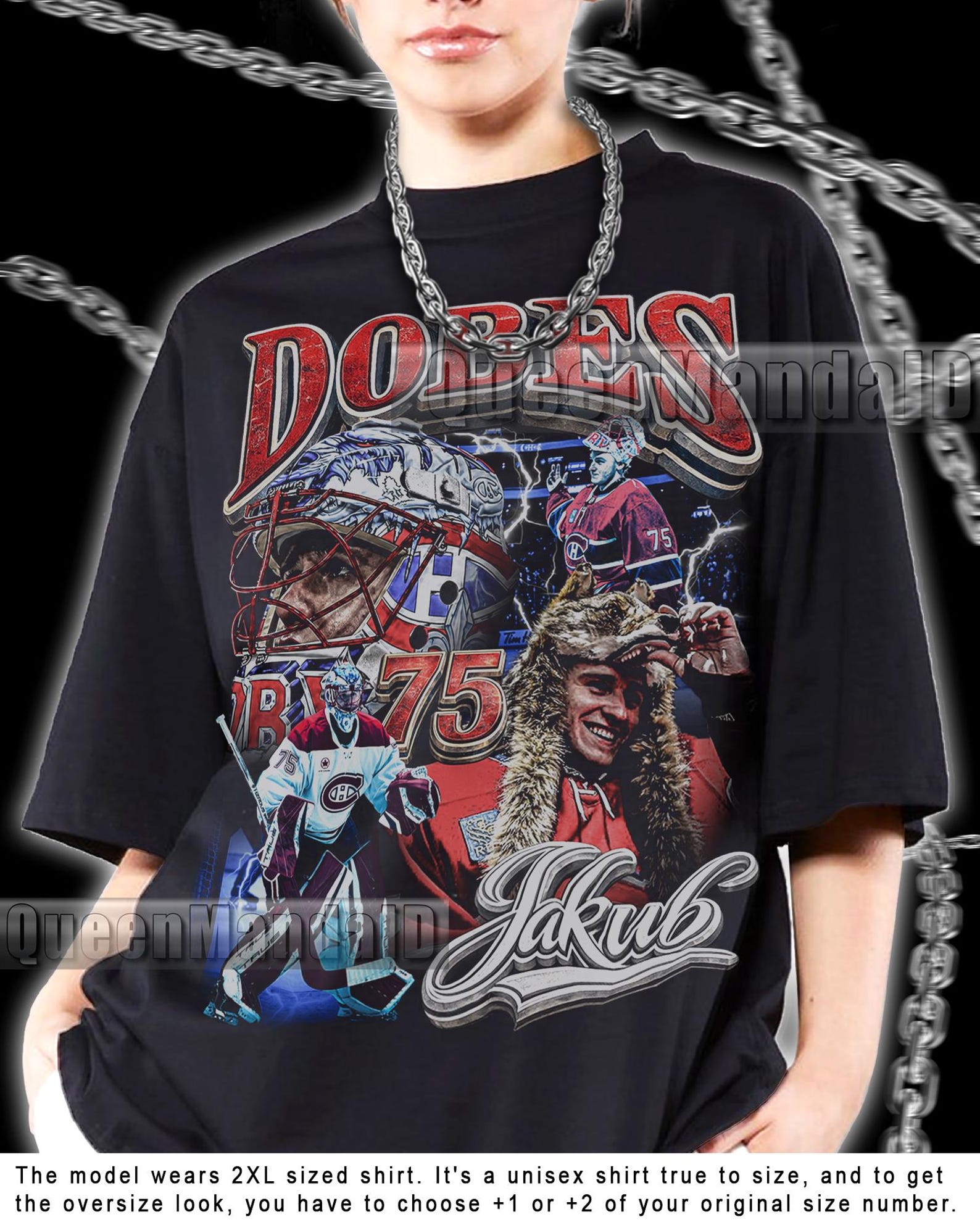 Jakub Dobes 90s Retro Hockey Fan Shirt, Vintage Dobes T-Shirt Style Sport Tee KUS110 3XL