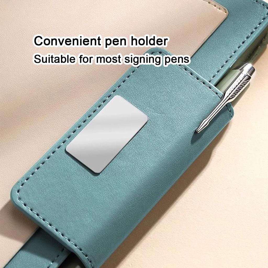 A5 Leather Buckle Business Notebook, Work Meeting Record Book, Student Subject Notebook, Thickened Diary, Lined Pages, Travel Log, 100 Sheets