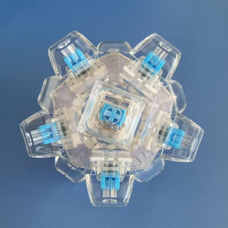 

Creative Decompression 12 Key Flashing Light Cube Ball Decompression Keyboard Ball Fingertip Press Button Tester Toy