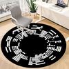 1pc Circle Pattern Office Round Area Rug, Indoor Mat Suitable For Office, Under Office Chairs Bedroom Living Room Home Decor, Room Deco