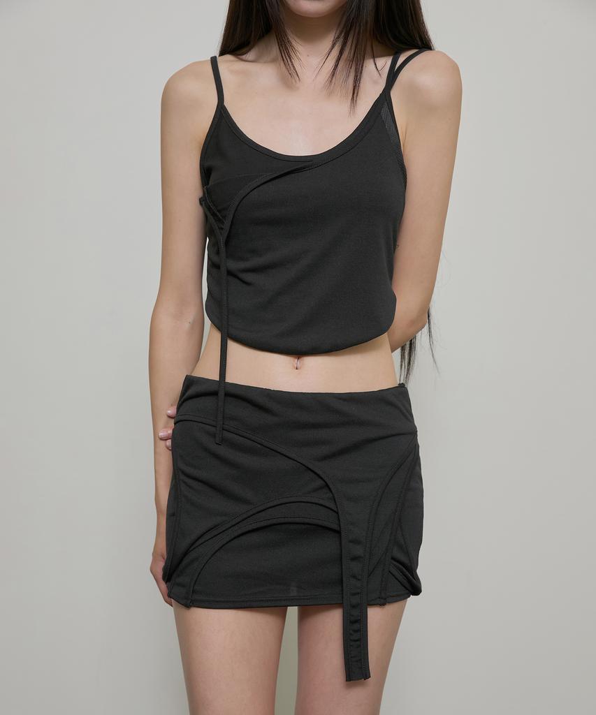 Peulleeoeob 4-Layered Skirt (Fl-268_Black)