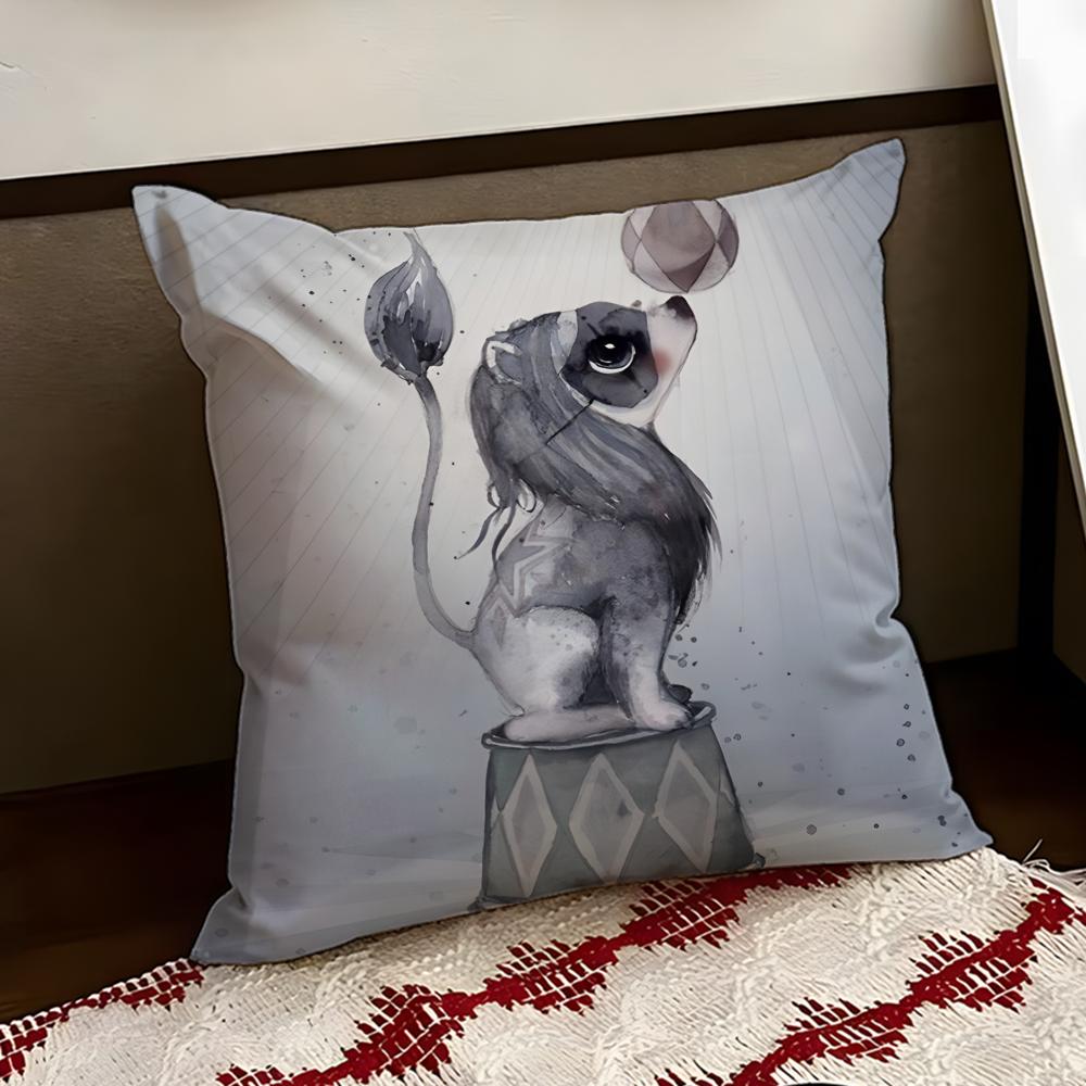 MMrs MMighetto Print Cushion Cover Reversible Soft Durable Pillow Cover Home  Car MultiScene Use for Daily Comfort