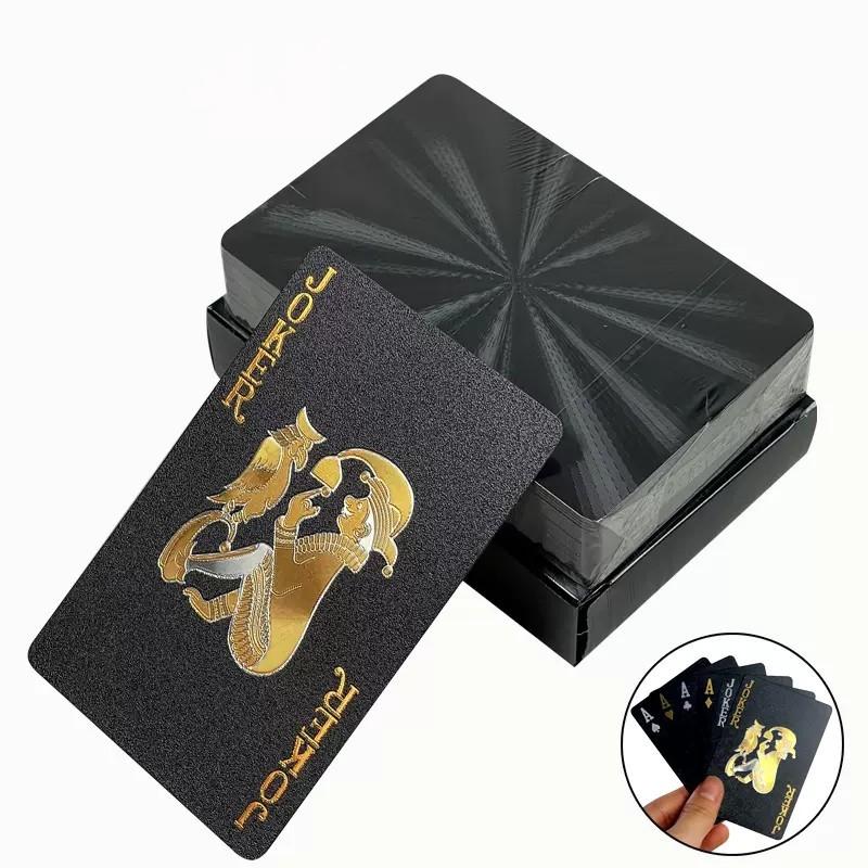Children Color Black Gold Playing Card Game Card Group Waterproof Educational Toys Poker Suit Magic Dmagic Package Board Game Gift Collection