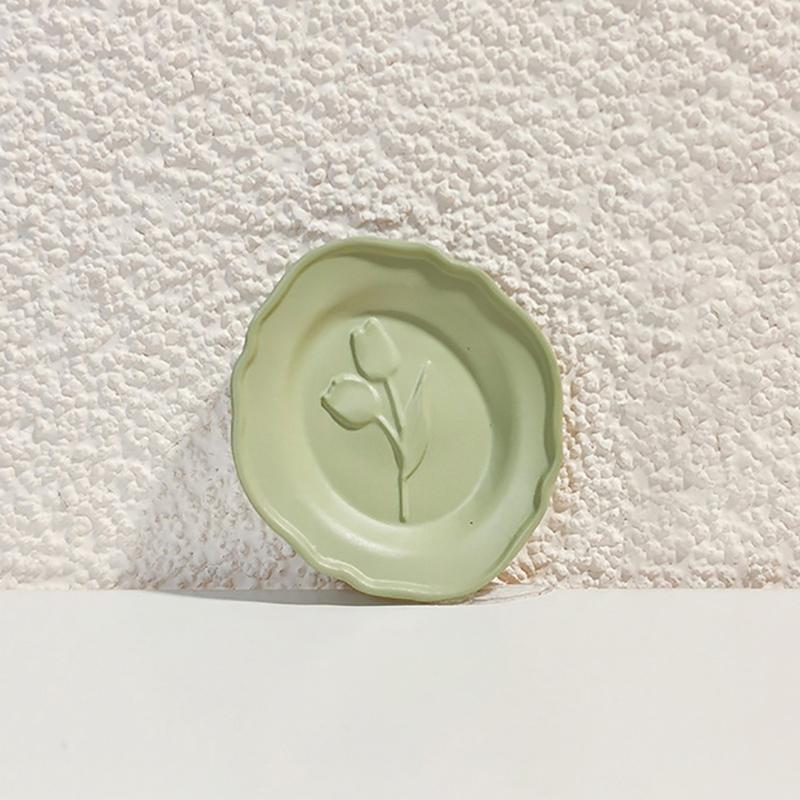 

1 шт. Миниатюрные кукольные тарелки со стереоскопическим узором в виде тюльпана, имитация обеденной тарелки, аксессуары для кукольного домика, игрушки для ролевых игр зелёный