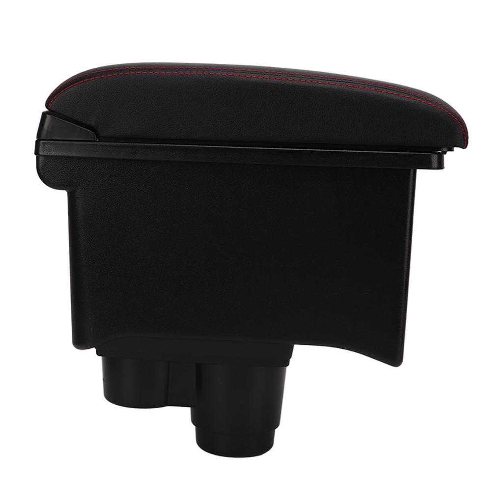 Mittkonsolens armstödslåda med 3 USB-portar Dubbelskiktsförvaring Konstläder för Duster 2019–2022