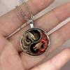 Yin Yang Dragon Keychain  Alloy Pendant Black And White Dragon Design Perfect For Bags Backpacks And Unique Gifts
