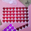 40 Stück Geschenk-Siegel-Siegel-Box-Aufkleber in Herzform, einfarbig, romantische Liebe, Jahrestag, Scrapbooking