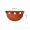 Wall Hanging Half-Circle Planter with 3 Holes, Plastic Hanging Flower Pot, Brown, 1377 Inches