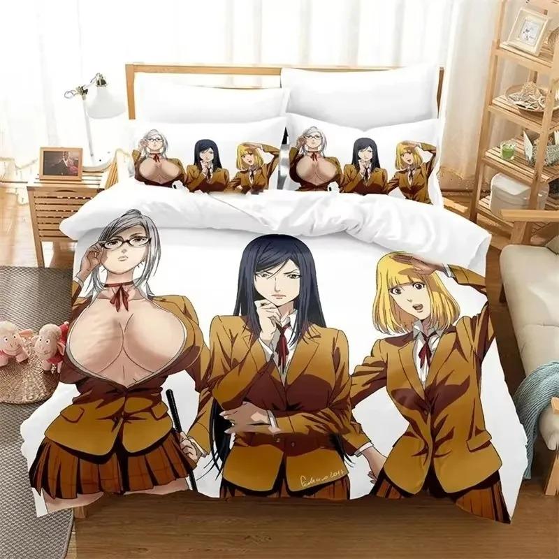 3D Print Prison Schol Anime Beding Set Bedrom Soft Modern Bedspreads Comefortable Children Kids Soft Duvet Cover Comfortable Quilt Cover And Pilowcase